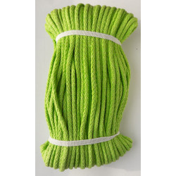 22298 Cotton braided cord 5 mm light green/1 m