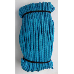 22305 Cotton braided cord 5 mm turquoise/1 m