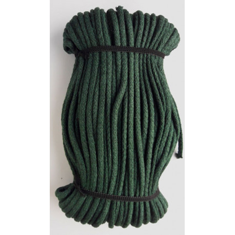 22300 Cotton braided cord 5 mm 1617-dark green/1 m