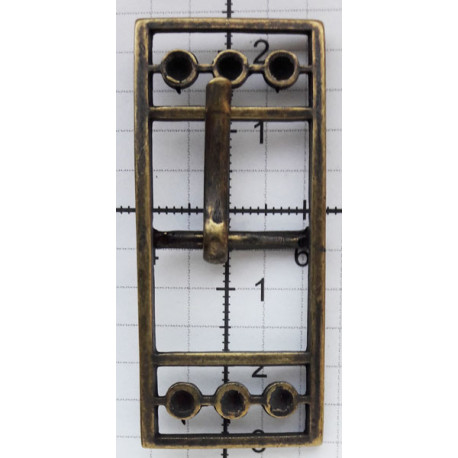 Single Prong Center Bar Buckle 1486/20mm old brass/1 pc.