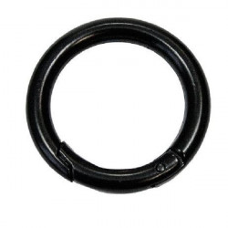 Metal ring carabiner 32/6 mm black matte/1 pc.