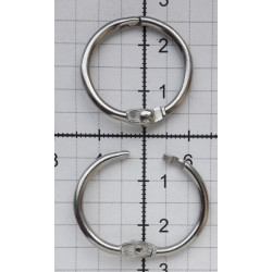 Nickel plated steel binder ring  20mm/1pc.