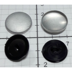 22219 Self-Cover Buttons size 30" (19 mm) black back/100 pcs.