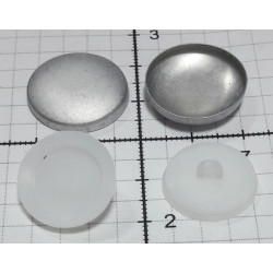 22224 Self-Cover Buttons size 32" (20.5 mm) white back/100 pcs.