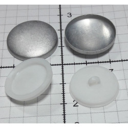 22320 Self-Cover Buttons size 36" (23 mm) white back/100 pcs.
