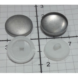 19706 Self-Cover Buttons Size 30" (19 mm) white back/1000 pcs.