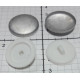 Self-Cover Buttons Size 40" (25.5 mm) Plastic Back White