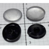 Self-Cover Buttons Size 40" (25.5 mm) Plastic Back Black