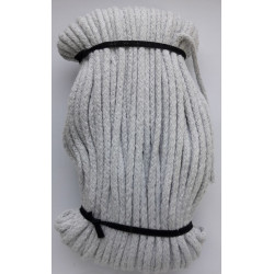 22441 Cotton braided cord 5 mm 1607 -  light grey/1 m