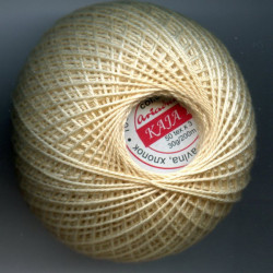 3567/304 Cotton crocheting yarn "Kaja", color 304-light beige/30g/200m