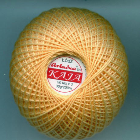3567/302 Cotton crocheting yarn "Kaja", color 302-peach/30g/200m