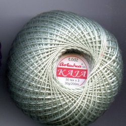 3567/309 Cotton crocheting yarn "Kaja", color 309-green gray/30g/200m