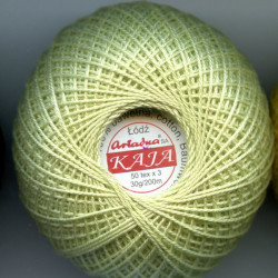 3567/312 Cotton crocheting yarn "Kaja", color 312-light greenish yellow/30g/200m
