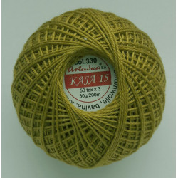 3567/330 Cotton crocheting yarn "Kaja", color 330-old gold/30g/200m