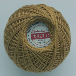 3567/331 Cotton crocheting yarn "Kaja", color 331-dark beige/30g/200m