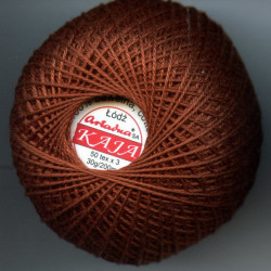 3567/319 Cotton crocheting yarn "Kaja", color 319-brown/30g/200m