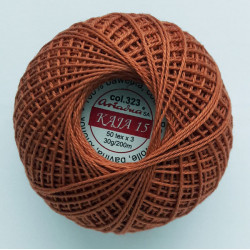 3567/323 Cotton crocheting yarn "Kaja", color 323-dark orange/30g/200m