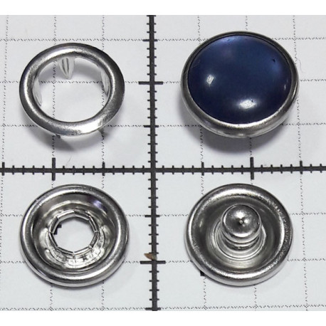 18986 Open Ring 10.5mm with Cap 12mm Snap Fasteners/nickel-/50pcs.