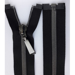 Nylon open-end Zipper S60 75 cm /black/black nickel/1 pc.
