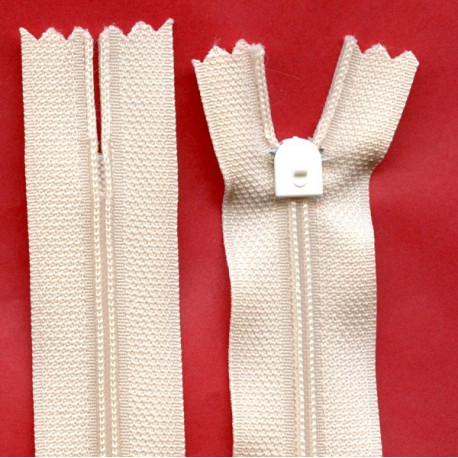 Nylon Zipper for Bedclothes 40 cm ecru/1pc.