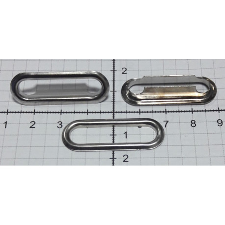 Eyelets oval 30mm stainless nickel/20pcs.
