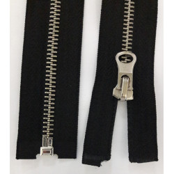 21107 Open End Metal Zipper 60 cm nickel/black