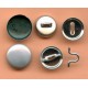 Self-Cover Metal Buttons Size 40" (25,5 mm) with moving eye hole/50 pcs.