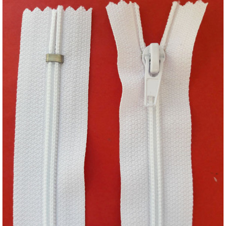 Spiralinis S60 neatidaromas užtrauktukas 50 cm baltas/1vnt.