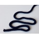 22602 Cotton braided cord 9 mm soft  dark blue color/1m