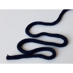 22602 Cotton braided cord 9 mm soft  dark blue color/1m