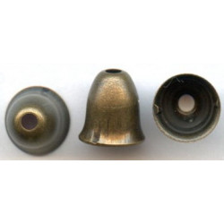 12637 Metal Cord Ends  KD 10/10/1.75 old brass/20pcs.