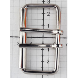 Double Prongs Roller Buckle art.RY50/23/4.0/2 nickel/1pc.