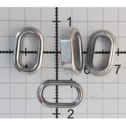 Eyelets oval 10x5.5mm nickel stainless/20pcs.