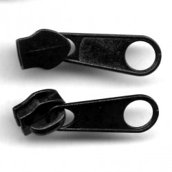 18561  No.8 Coil Non Lock Long Pull Sliders Black/1 pc.