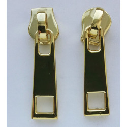 21287  Slider Non Lock  for Metal Zipper M60 (VT10) Long Puller  gold/1 pc.