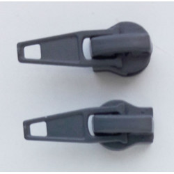 6582/319 Nylon Coil Short Tab Slider Zipper Pull Grey/1 pc.