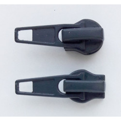 6582/312 Nylon Coil Short Tab Slider Zipper Pull Dark Grey/1 pc.