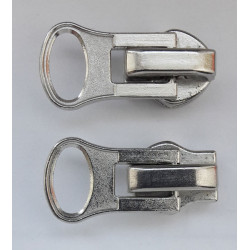 21774  No.8 Nylon Coil  Short Pull Autolock Sliders Nickel/1 pc.