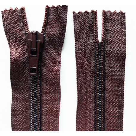 Nylon Zipper S60 close-end 40 cm col.1621-dark brown/1 pc.