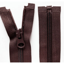 Nylon Zipper S60 open-end 35 cm  col.C141-dark brown/1pc.