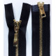 Two Way Metal Zipper M60 90 cm gold/black