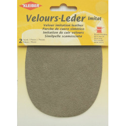 Patches of Velour Imitation Leather art. 896-16 color-taupe/2 pcs.