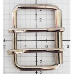 Double Prong Roller Buckle art.RY50/35/5.5/2 nickel/1 pc.