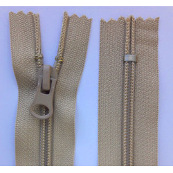Nylon Zipper S60 close-end 20 cm length color 573-brownish flax/1 pc.