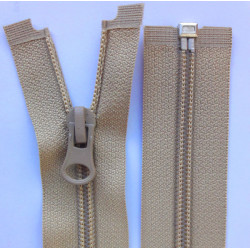 Nylon Zipper S60 open-end 65 cm length  color 573-brownish flax/1 pc.