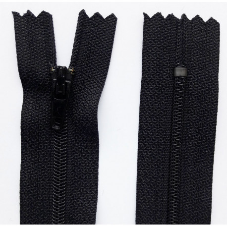 Nylon Zipper S40 close-end 45 cm black/1 pc.