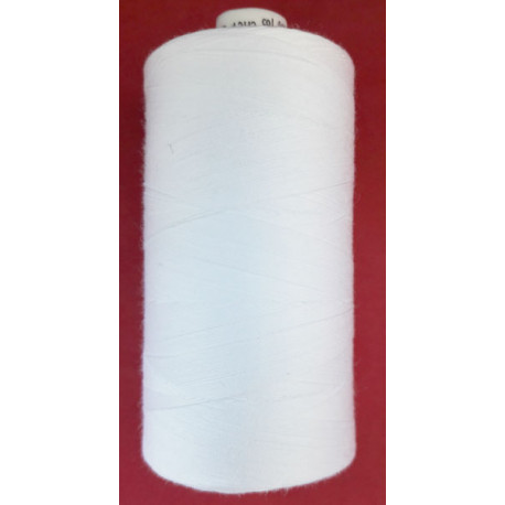 Cotton sewing thread 12x3 color 0400-white/1000 m