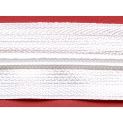 Nylon coil continuous zipper tape No.5 color 501 - white/1 m