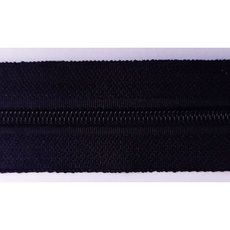 Nylon coil continuous zipper tape No.3 with cord color 580 - black/1 m
