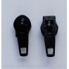 No.3 Nylon Coil Auto Lock Short Tab Sliders Zipper Pull Color Black/1 pc.
